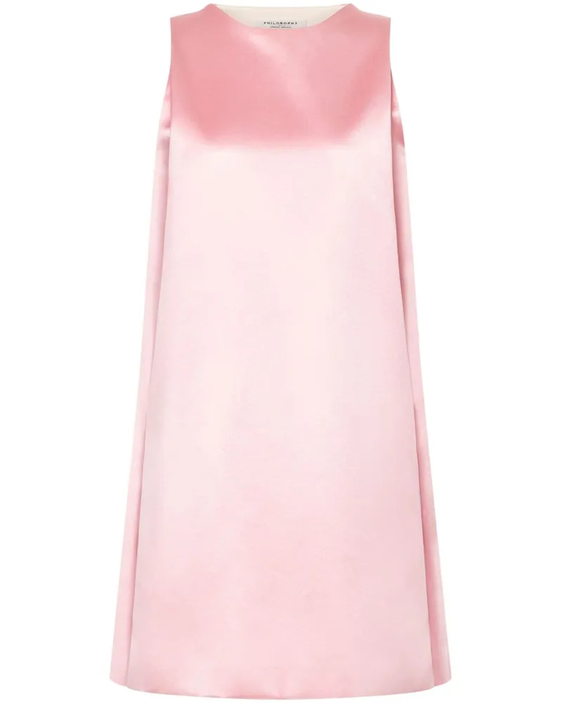 Philosophy Di Lorenzo Serafini Minikleid aus Satin in A-Linie Rosa