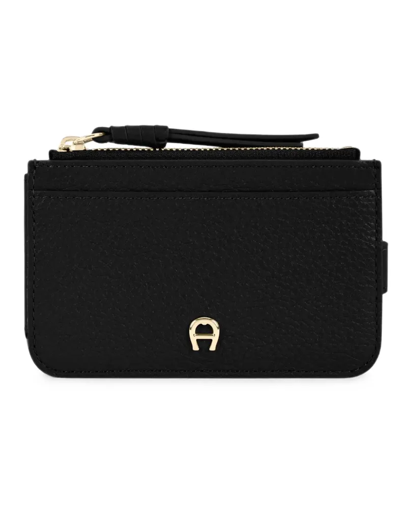 Aigner Paola Kartenetui mit Logo-Schild - Schwarz Schwarz