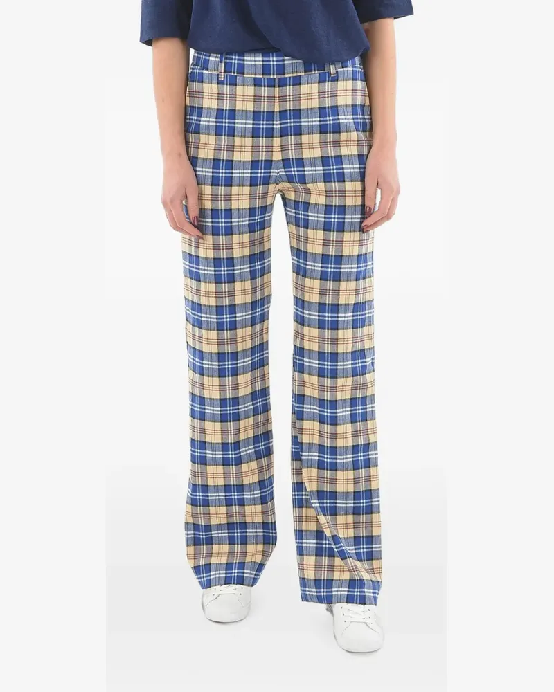 Woolrich Gerade Hose mit Schottenkaro - Blau Blau