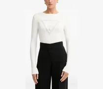 T-Shirt mit Logo-Patch - Weiß