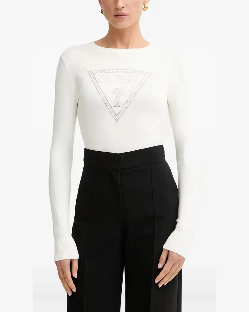 Guess logo-patch T-shirt - Weiß Weiß