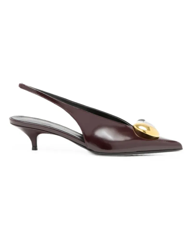 Proenza Schouler Dome Slingback-Mules aus poliertem Kalb - Rot Rot