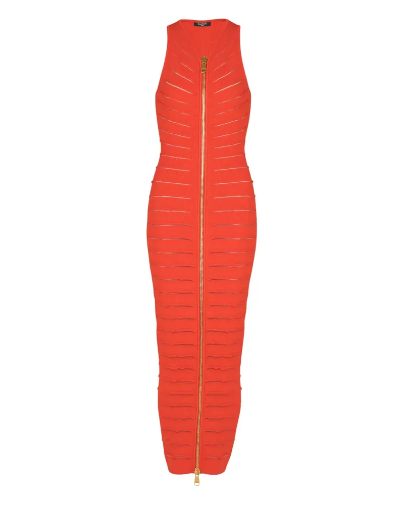 Balmain Kleid mit Reißverschluss - Rot Rot