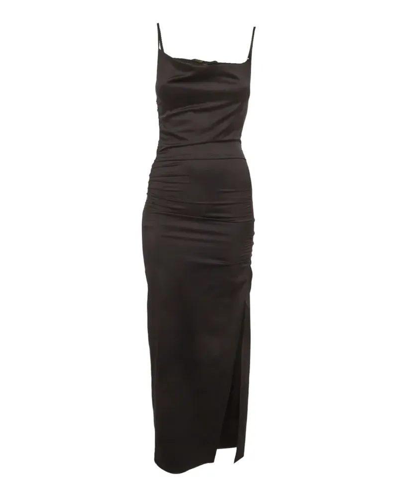 Maje cowl-neck draped midi dress - Schwarz Schwarz