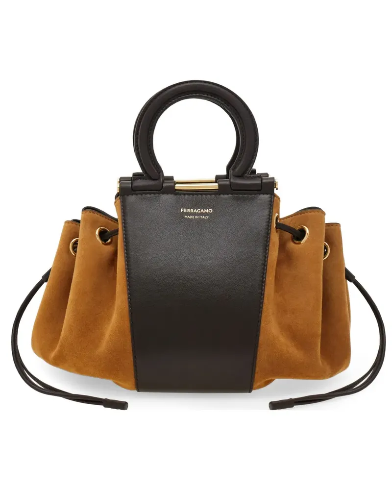 Ferragamo Gancini bucket bag - Nude Nude