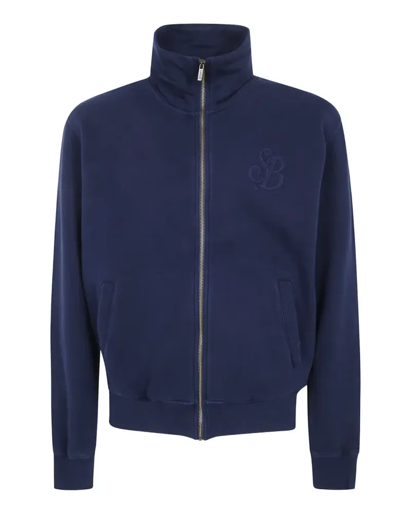 MC2 Saint Barth Wilton logo-embroidered zip-up sweatshirt - Blau Blau