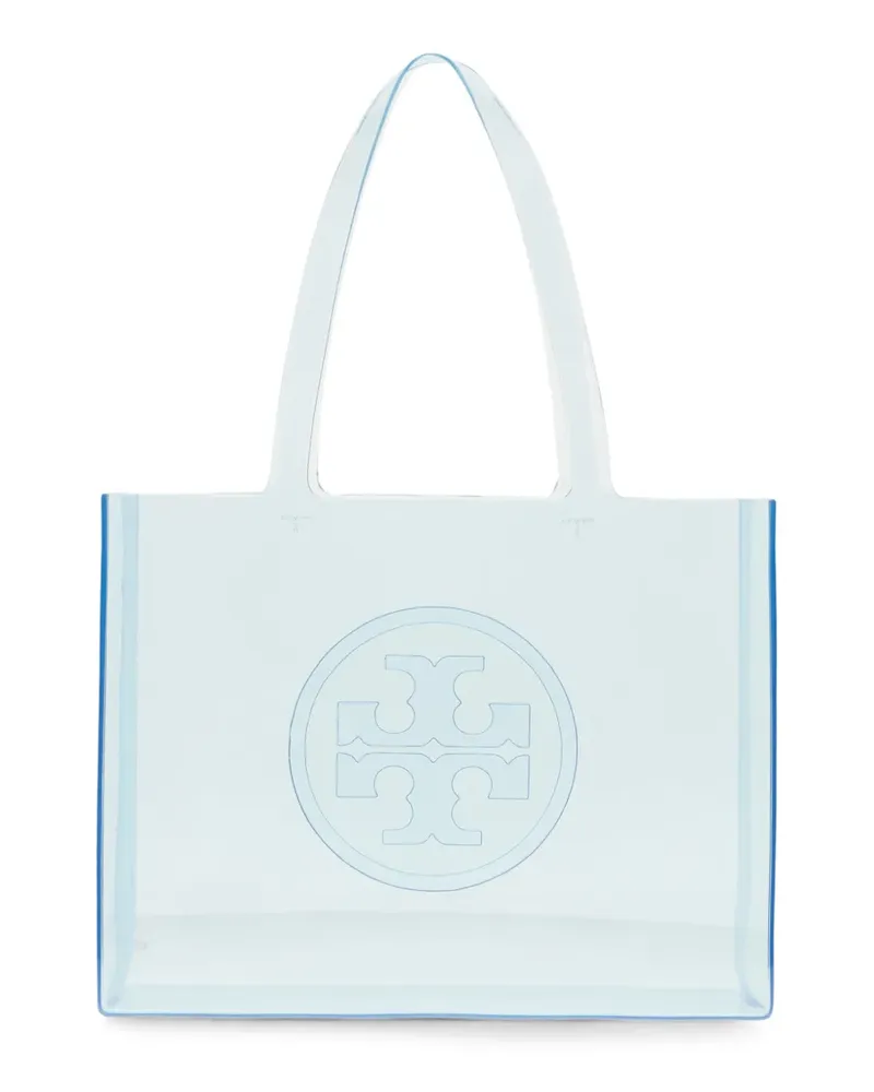 Tory Burch small Ella logo-embossed tote bag - Blau Blau