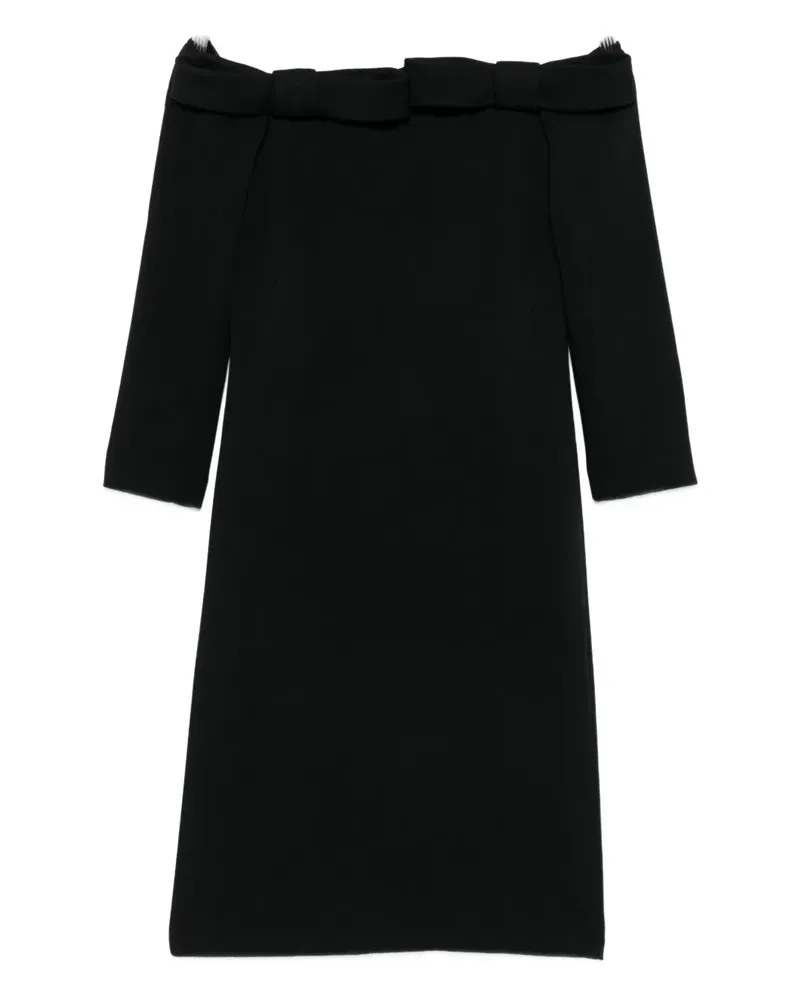 N° 21 bow off-shoulder dress - Schwarz Schwarz
