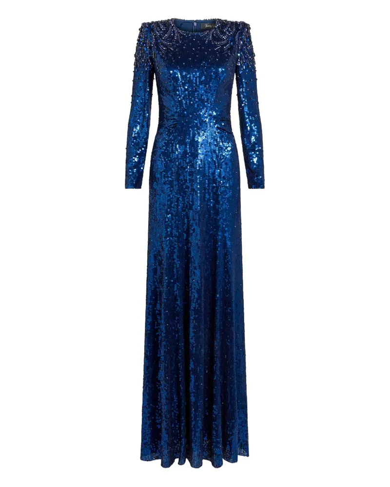 Jenny Packham sequin embellished dulcet dress - Blau Blau