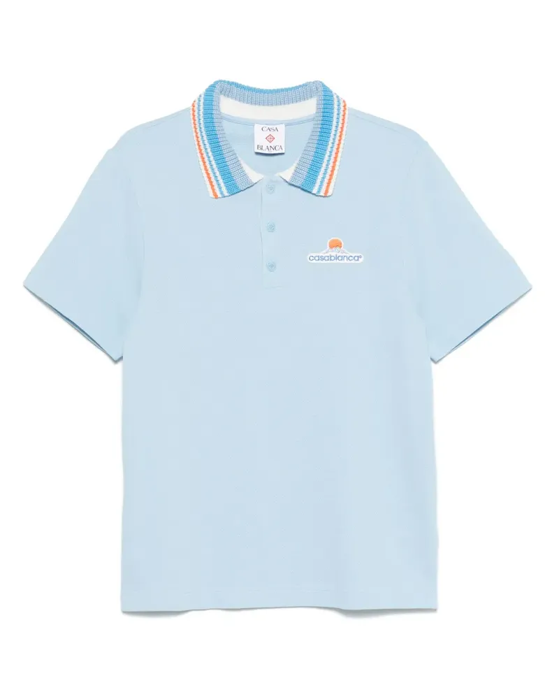 Casablanca Paris Poloshirt aus Bio-Baumwolle - Blau Blau