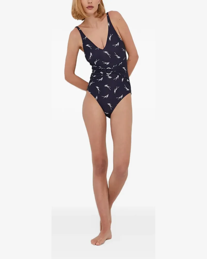 Michael Kors Badeanzug mit Logo-Print - Blau Blau