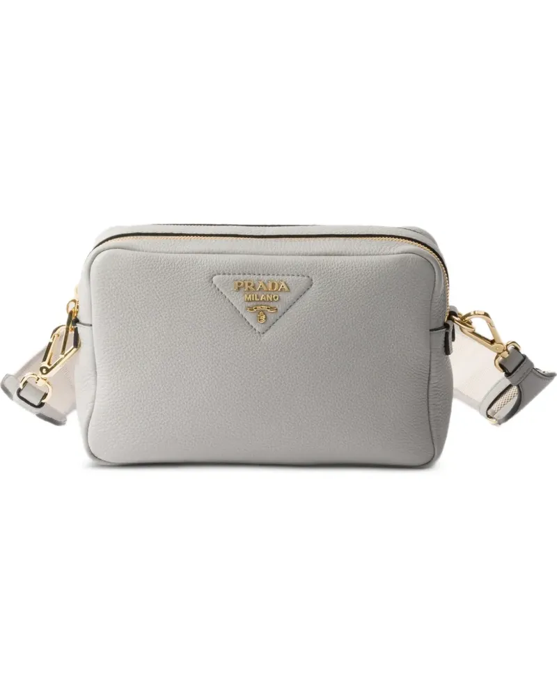 Prada Kleine Schultertasche mit Logo - Grau Grau