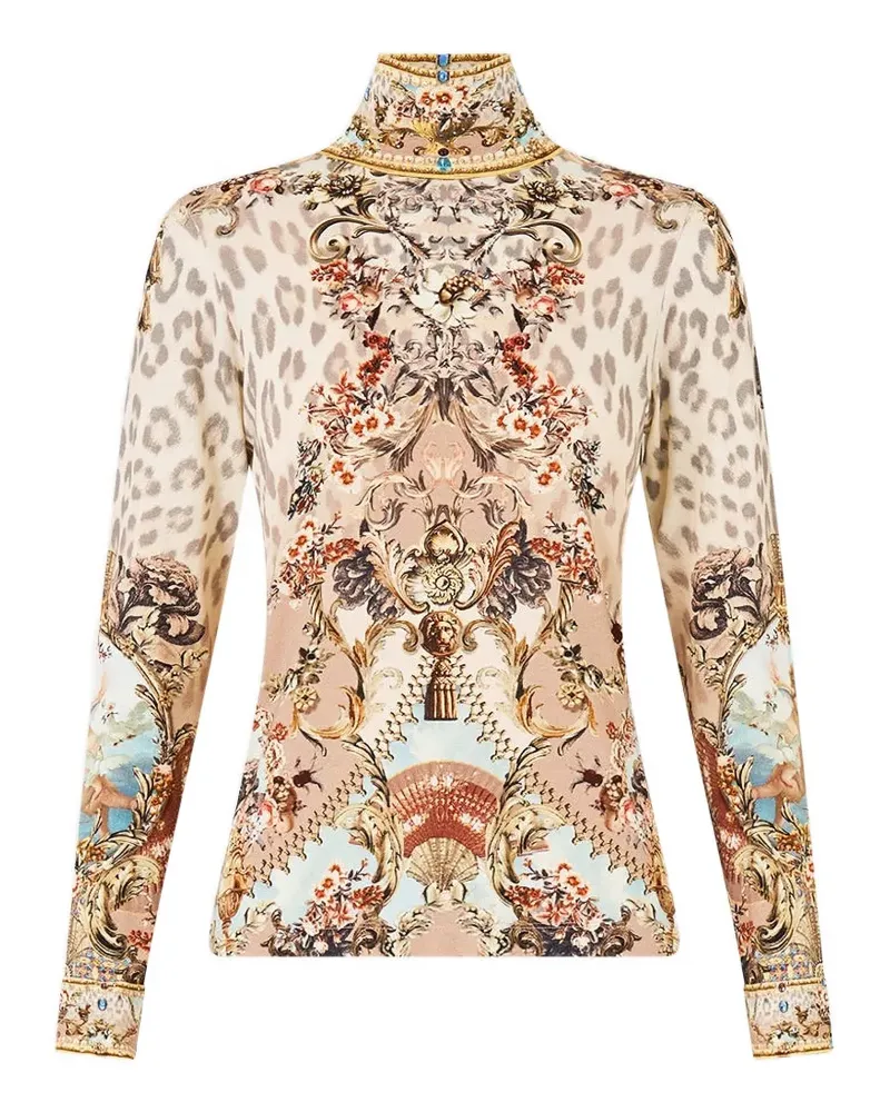 Camilla Aranjuez Animalia turtleneck blouse - Nude Nude