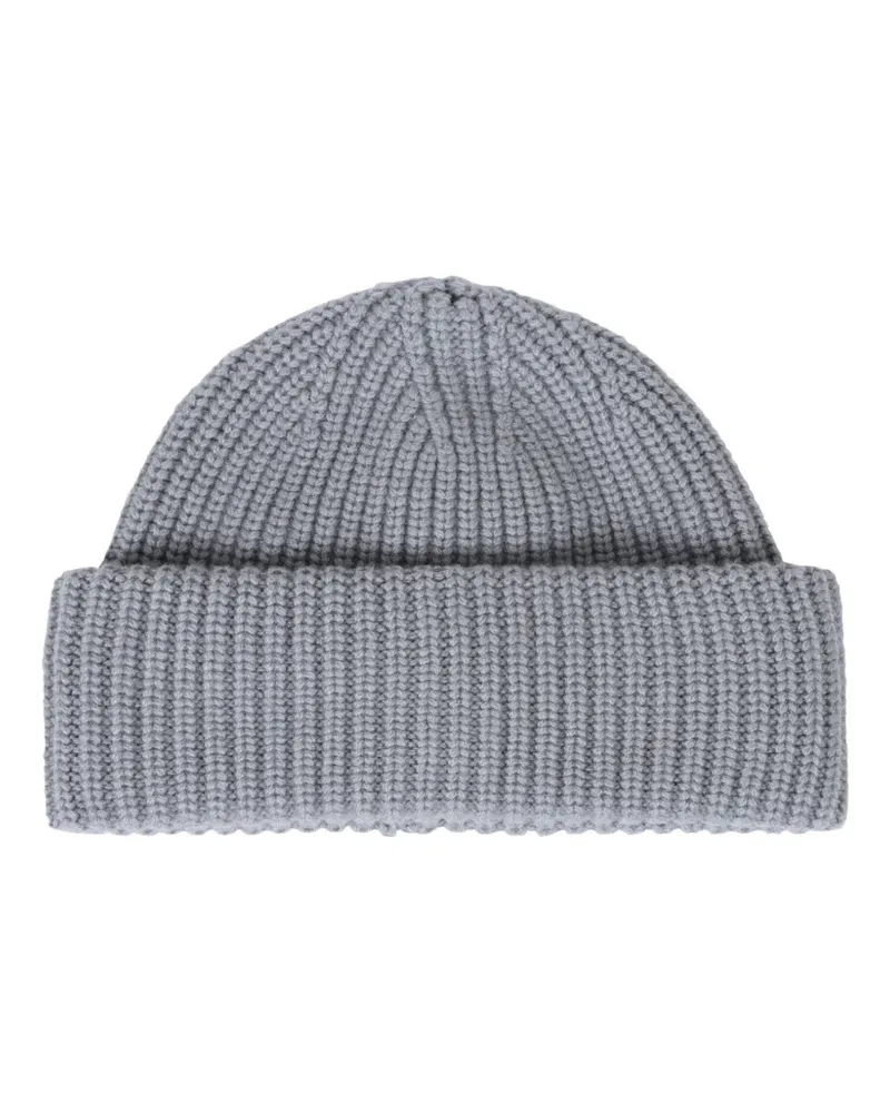 Slowear ribbed cashmere beanie - Grau Grau