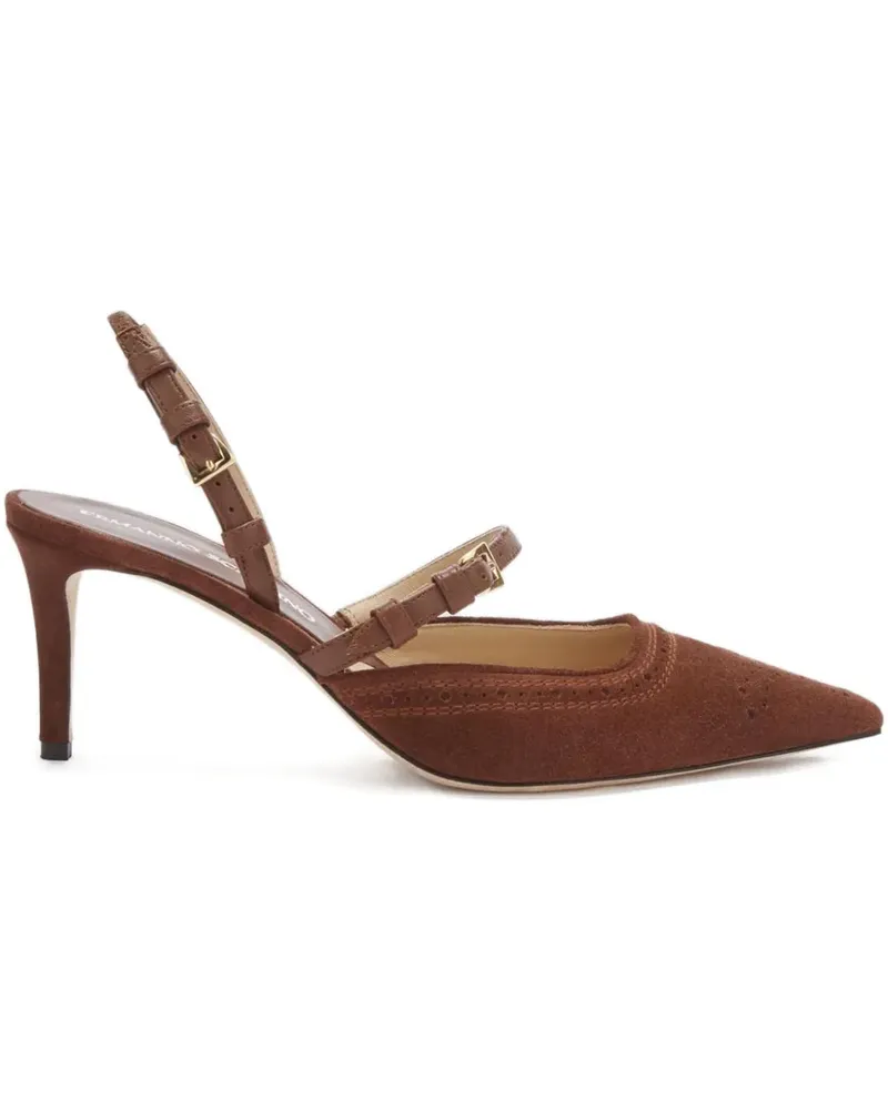 Ermanno Scervino Slingback-Pumps mit Schnalle - Braun Braun