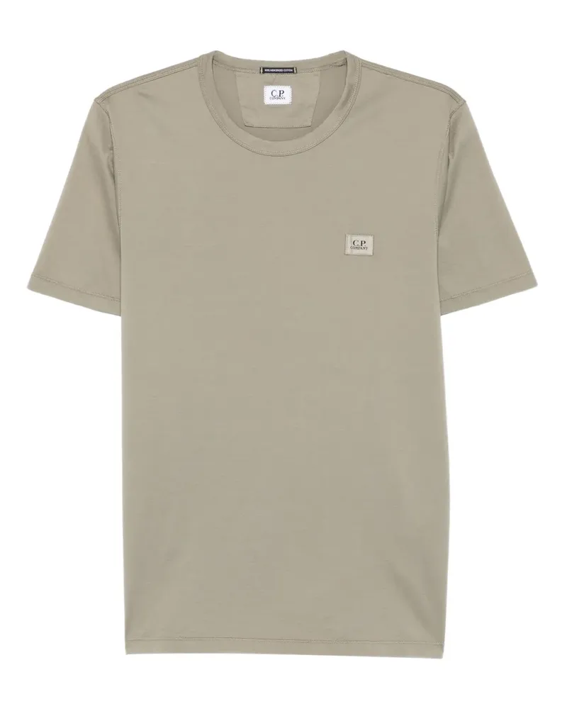 C.P. Company T-Shirt mit Logo-Patch - Grün Grün