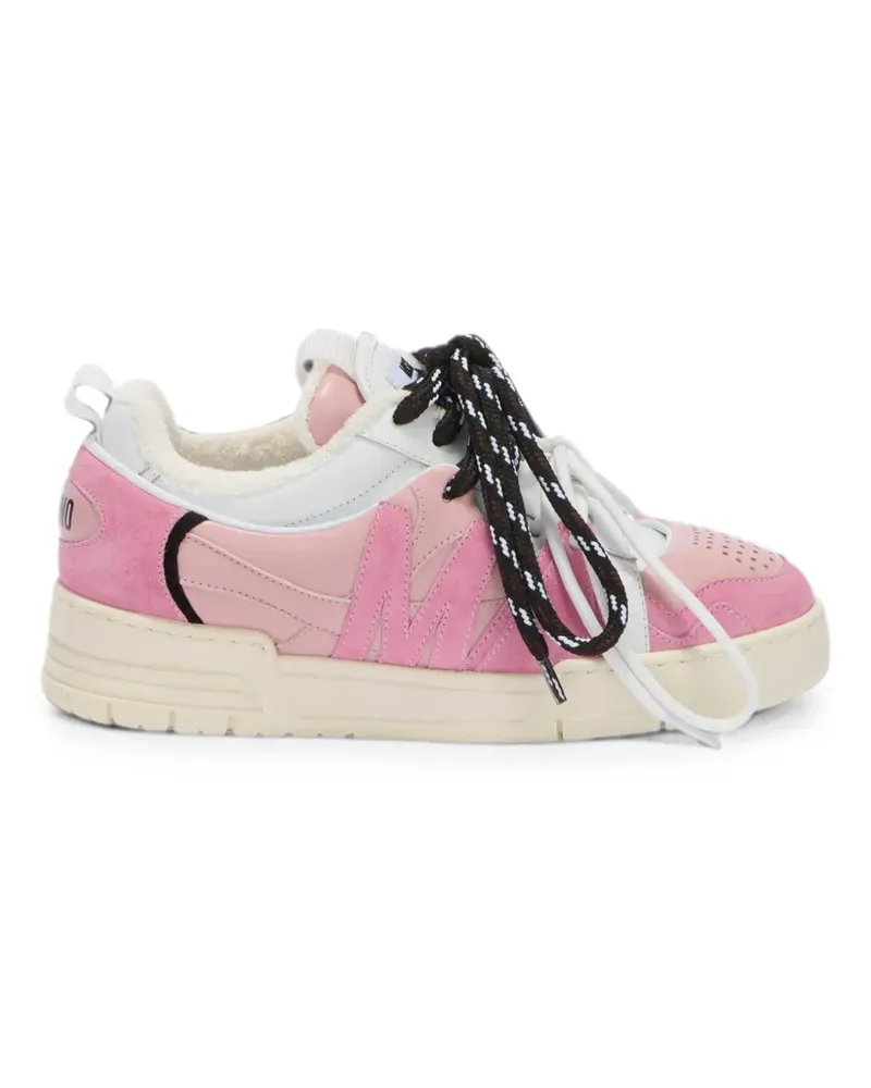 Moschino Sneakers mit Logo-Patch - Rosa Rosa