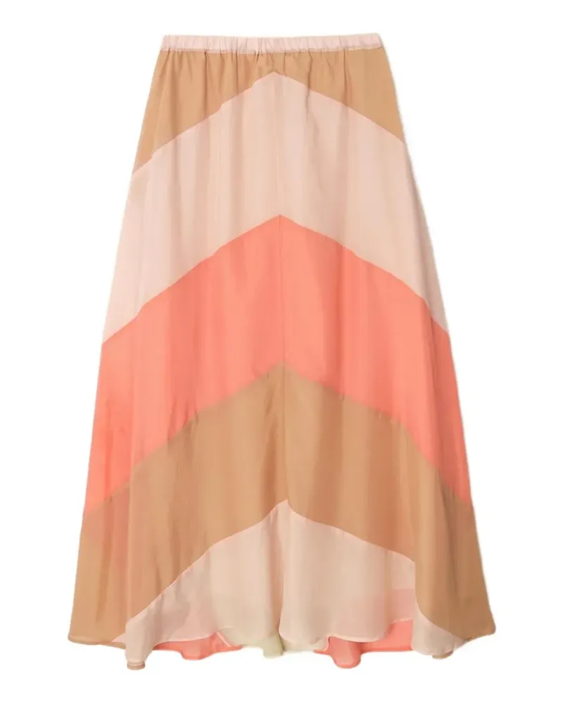 Xírena Amelia chevron-motif long skirt - Nude Nude