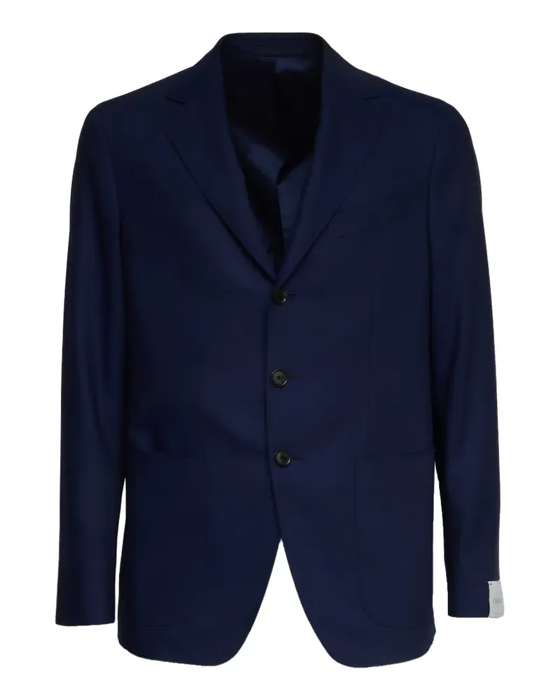 Caruso classic lapel single-breasted blazer - Blau Blau