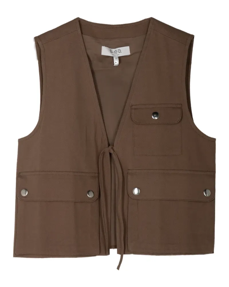 Sea Lois button twill vest - Braun Braun