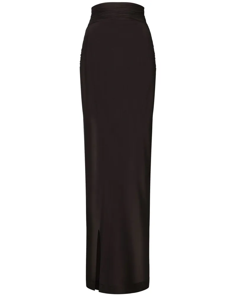 Dolce & Gabbana KIM DOLCE&GABBANA Maxirock mit Gürtel - Schwarz Schwarz