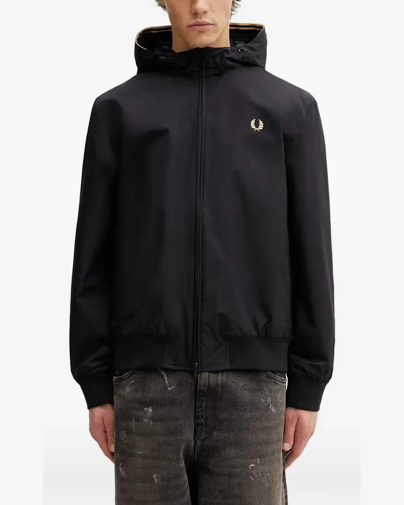 Fred Perry hooded Brentham jacket - Schwarz Schwarz