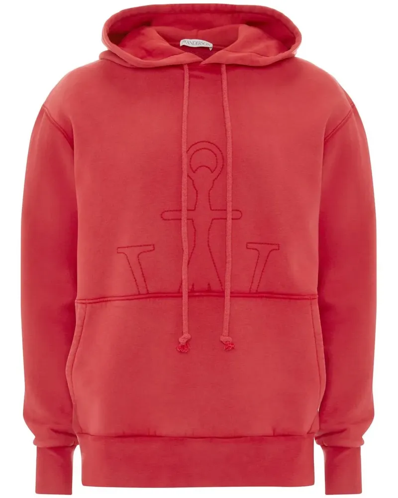 J.W.Anderson Hoodie mit Logo-Stickerei - Rot Rot