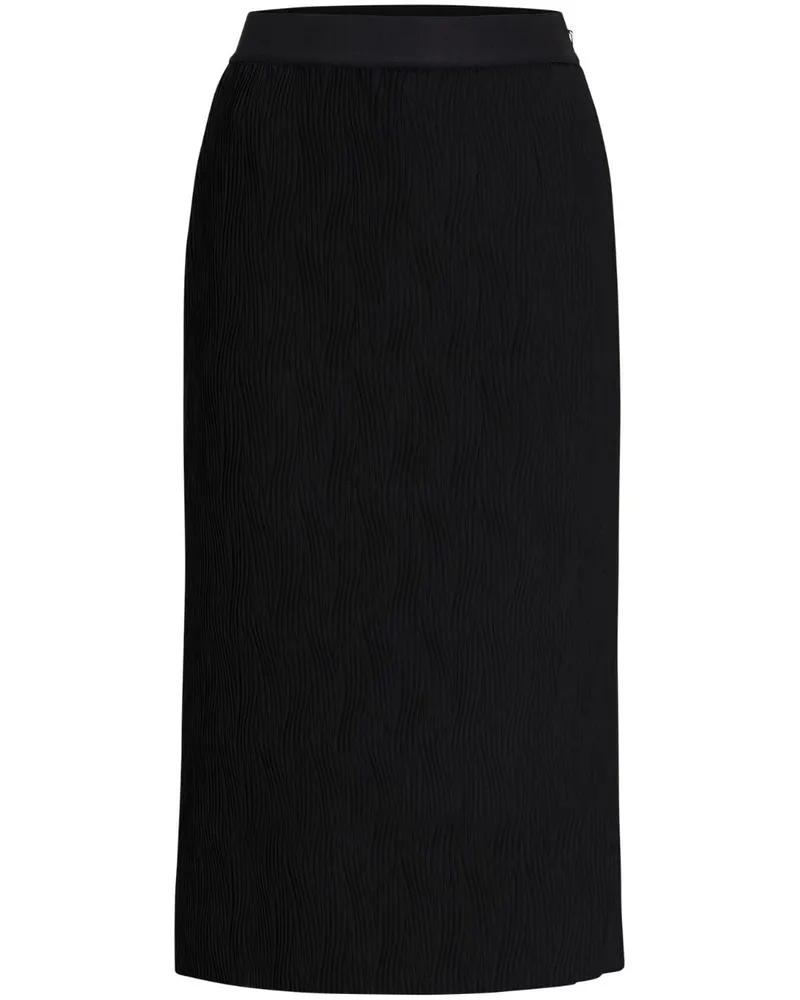 HUGO BOSS Plissierter Rock mit hohem Bund - Schwarz Schwarz