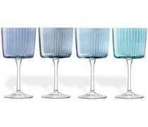 Set aus vier Gems Weingläsern - Blau