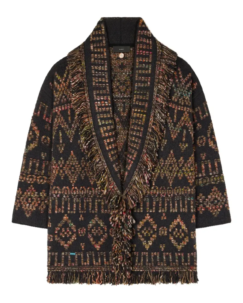 Alanui Gemusterter Cardigan mit Fransen - Braun Braun