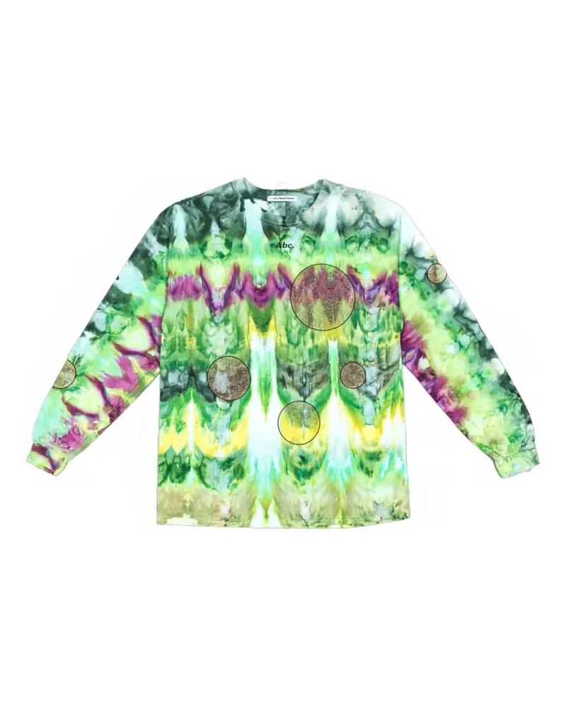 Abc. Batik-T-Shirt mit Glitter-Print - Grün Grün