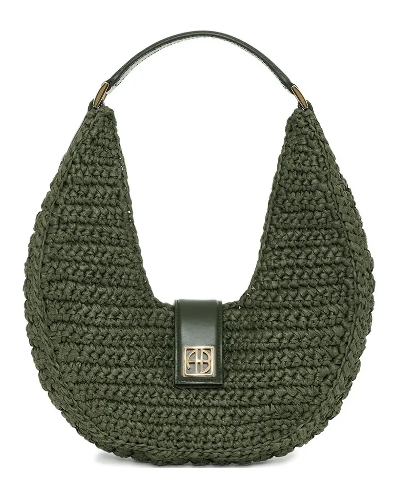 Anine Bing Lou Tote Bag mit Monogramm - Grün Grün