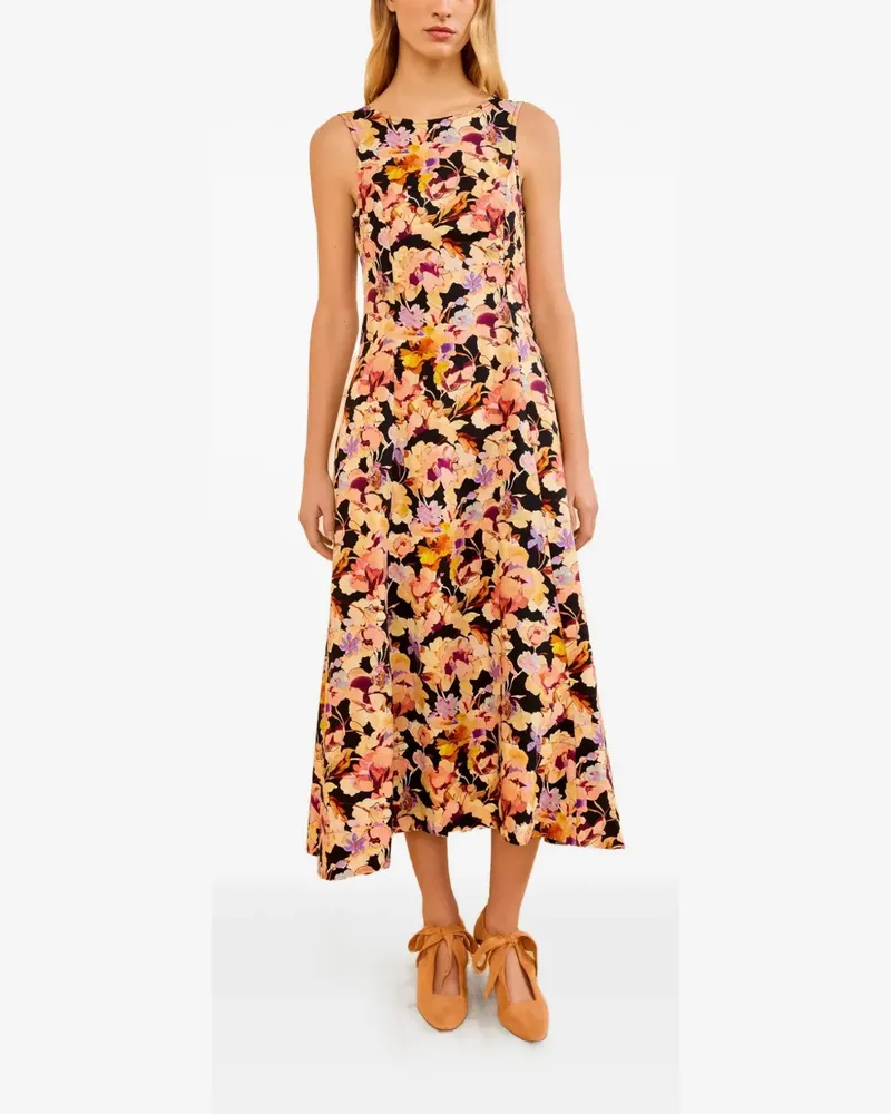 Ulla Johnson Georgia floral-print midi dress - Schwarz Schwarz
