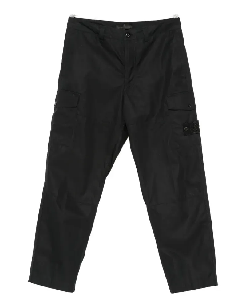 Stone Island logo-patch cargo pants - Schwarz Schwarz
