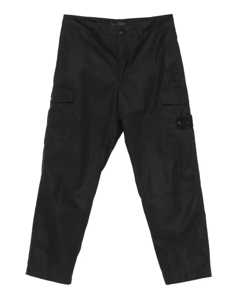 Stone Island logo-patch cargo pants - Schwarz Schwarz