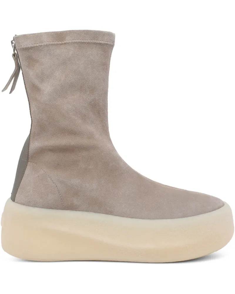Vic Matié 70mm Magnifico zip round-toe ankle boots - Nude Nude