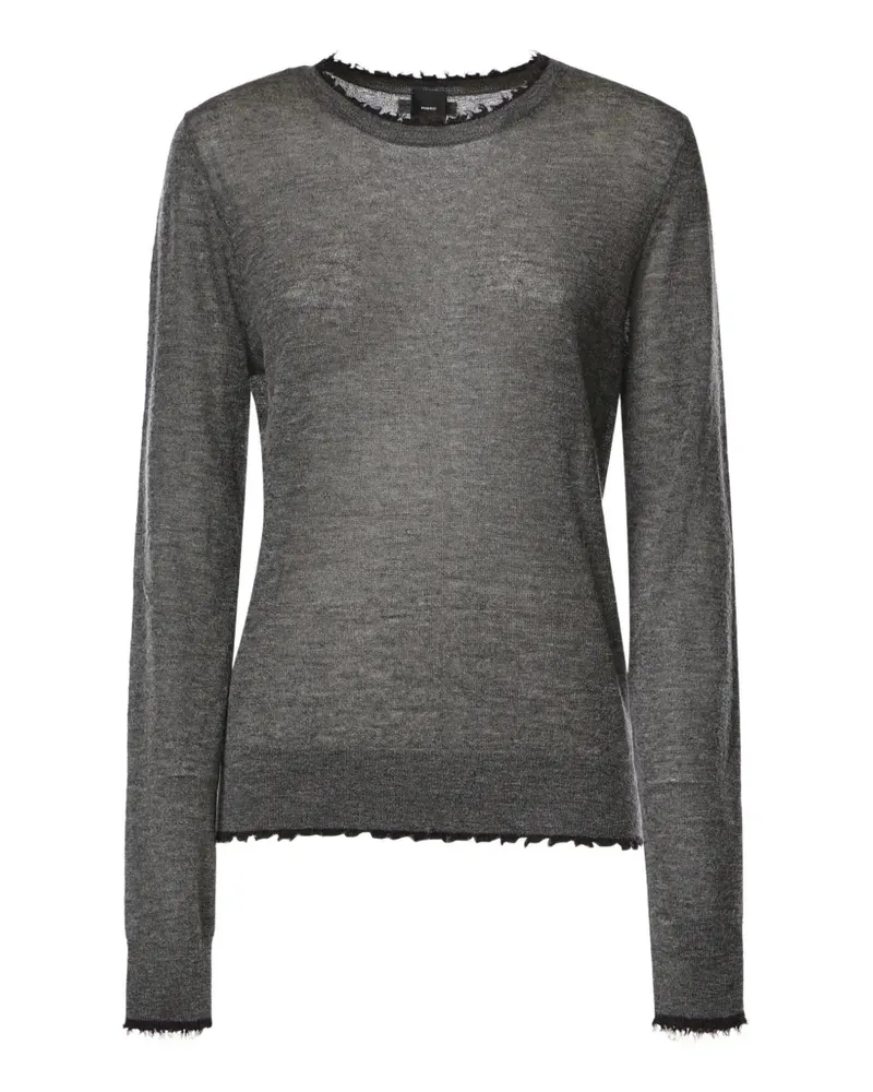 Pinko Pullover mit ausgefransten Kanten - Grau Grau