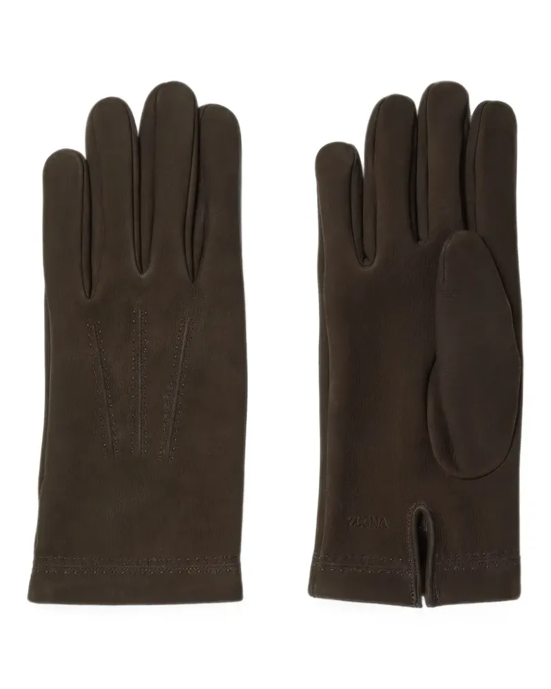 Ermenegildo Zegna Handschuhe aus Second-Skin-Leder - Braun Braun