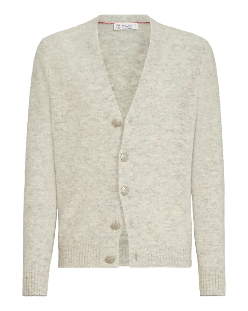 Brunello Cucinelli alpaca, cashmere and wool cardigan - Grau Grau
