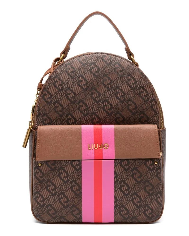 Liu Jo Rucksack mit Logo - Braun Braun