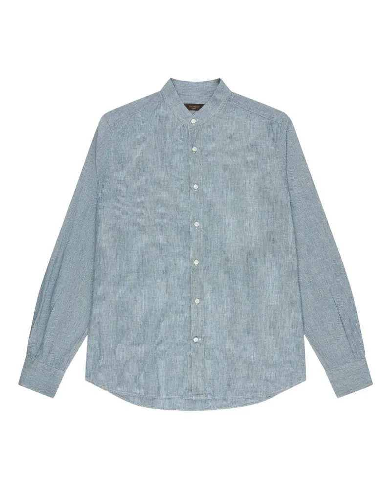 Slowear Hemd mit Stehkragen - Blau Blau