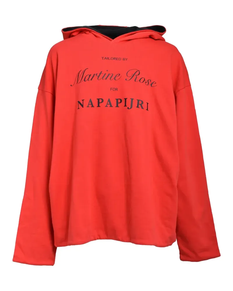 Napa By Martine Rose reversible logo-print hoodie - Rot Rot