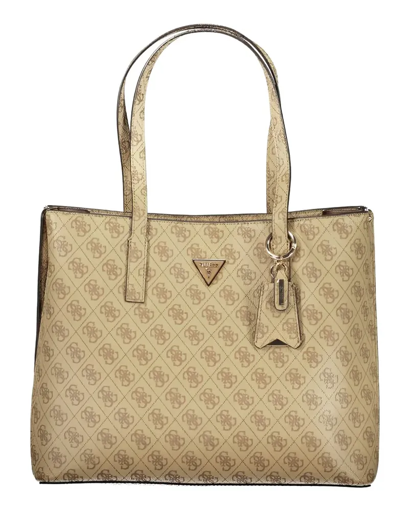 Guess monogram-pattern tote bag - Nude Nude