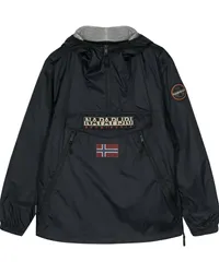 Napapijri Kapuzenjacke mit Logo-Applikation Schwarz