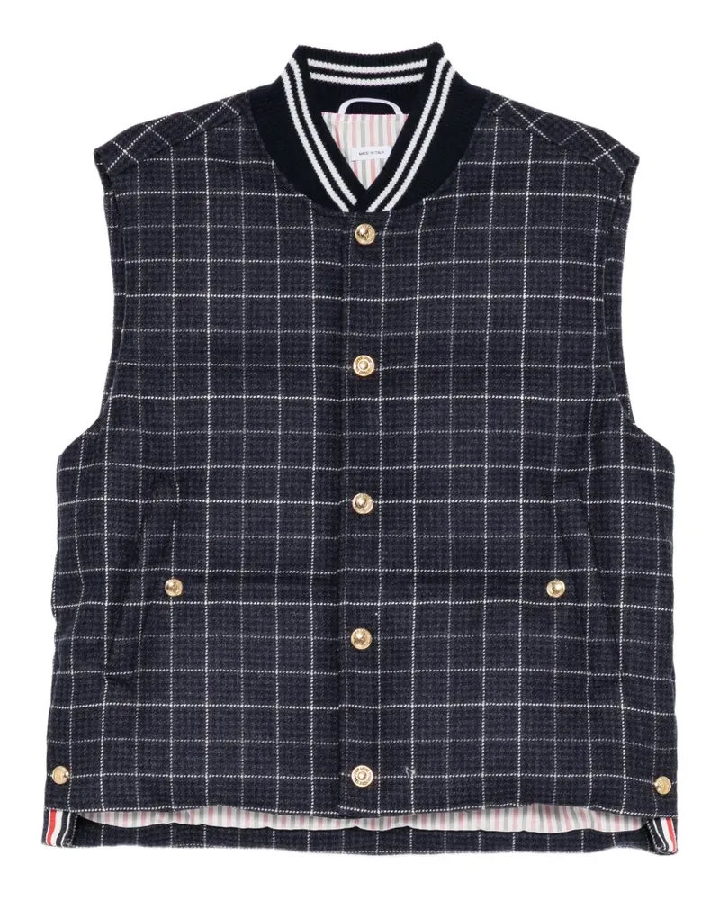Thom Browne Down-filled snap-front gilet - Blau Blau