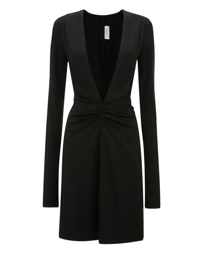 Victoria Beckham Minikleid mit V-Ausschnitt - Schwarz Schwarz