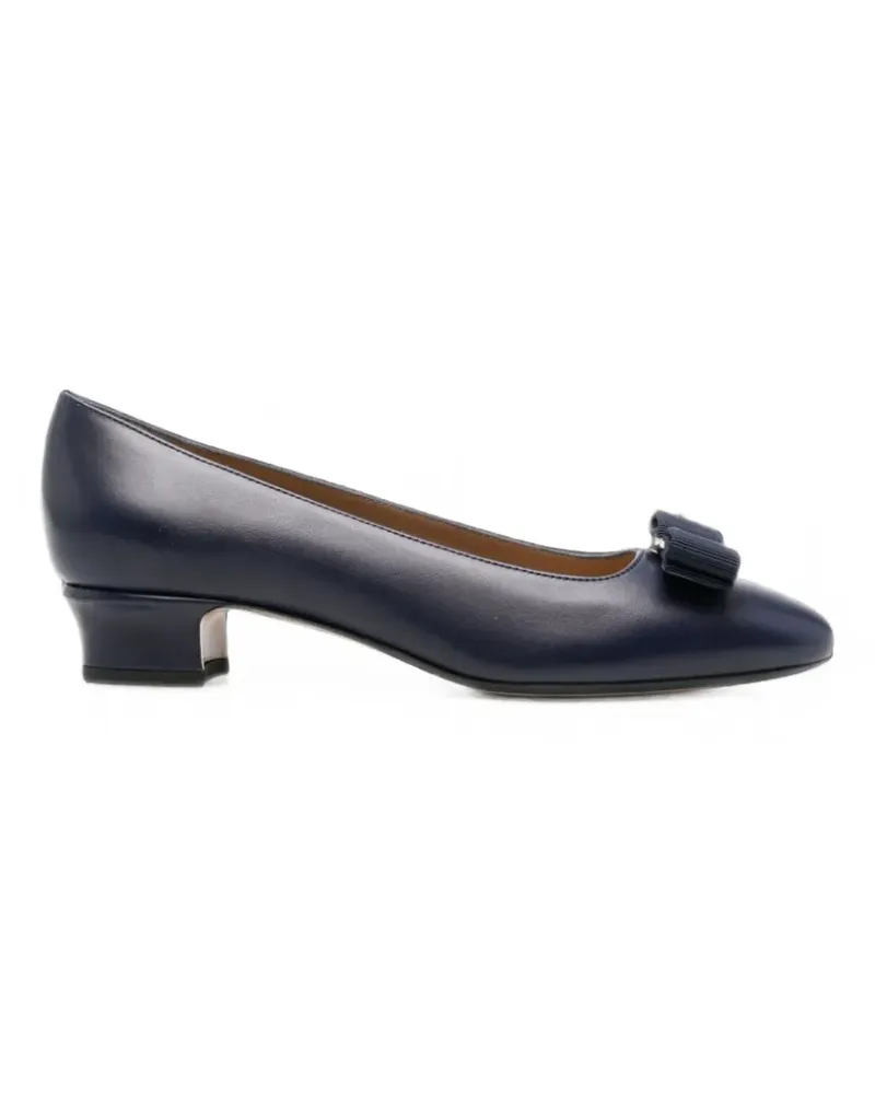 Ferragamo Pumps mit Schleifen - Blau Blau