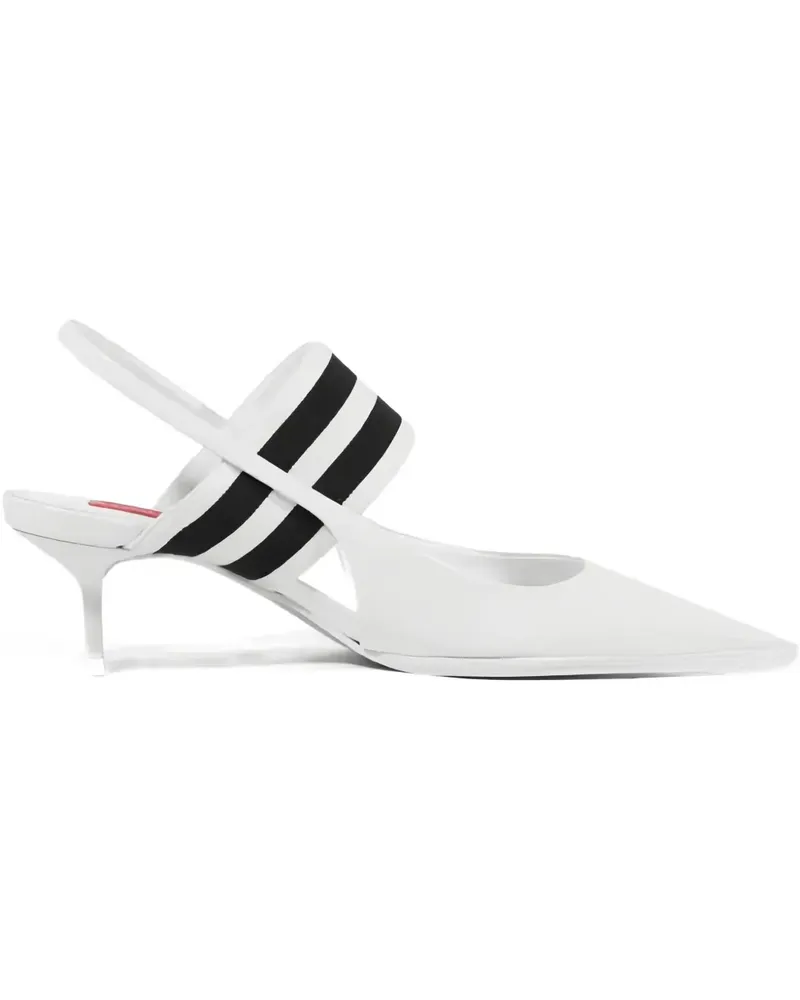 Schutz Gestreifte Pumps - Weiß Weiß