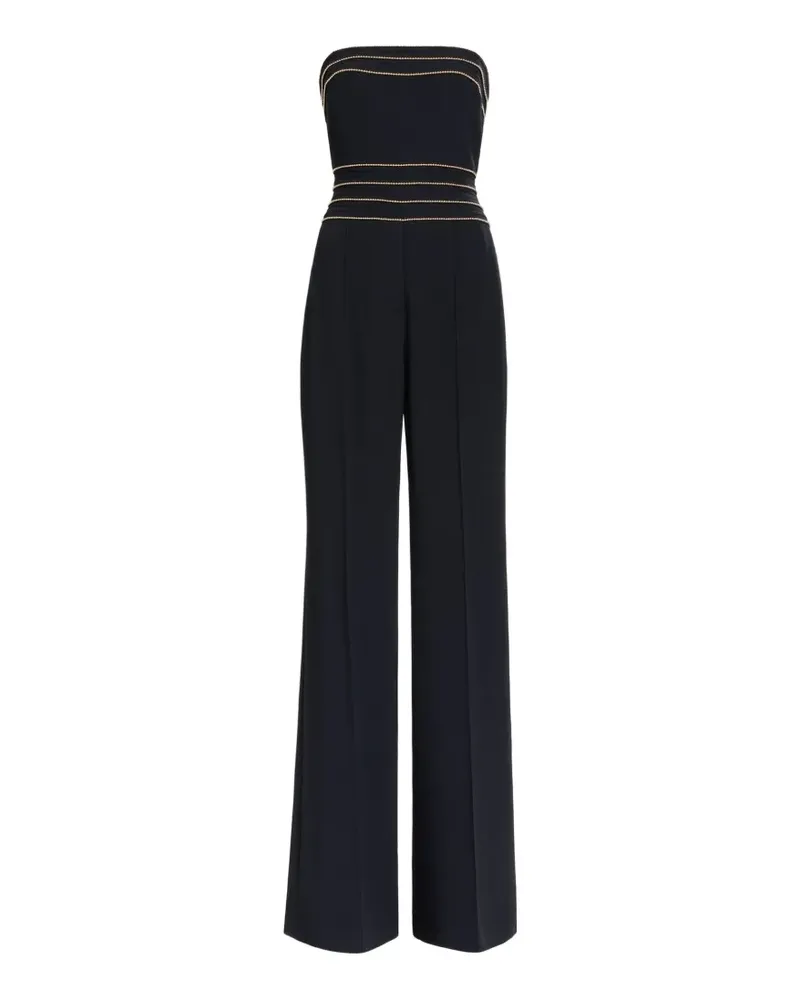 Elie Saab embellished-trim strapless jumpsuit - Schwarz Schwarz