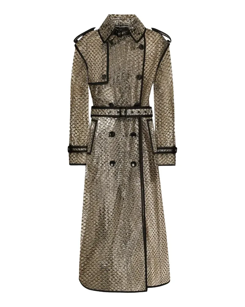 Dolce & Gabbana belted trench coat - Nude Nude